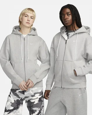 Толстовка чоловіча Nike Solo Swoosh Full-Zip Hoodie Grey DR0403-063