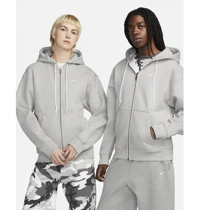 Толстовка мужская Nike Solo Swoosh Full-Zip Hoodie Grey DR0403-063