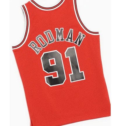 Майка мужская Mitchell & Ness Nba Swingman Chicago Bulls 97 Dennis Rodman Jersey Red SMJYGS18154-CBUSCAR97DRD