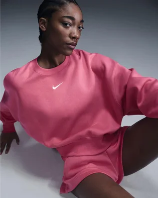 Світшот жіночий Nike Sportswear Phoenix Fleece Over-Oversized Crew-Neck Sweatshirt Pink DQ5761-629