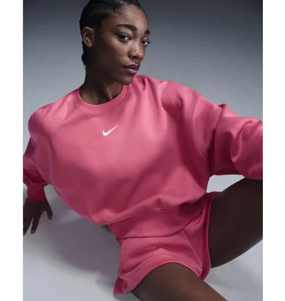 Світшот жіночий Nike Sportswear Phoenix Fleece Over-Oversized Crew-Neck Sweatshirt Pink DQ5761-629