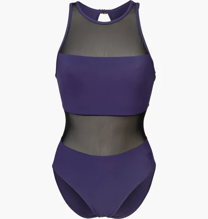 Купальник женский Arena Mesh Panels Swimsuit Vent Back Blue 006658-900