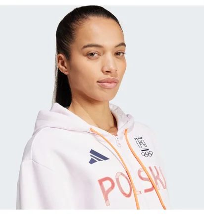 Толстовка женская Adidas Poland Full-Zip White JF6705