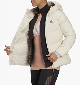 Пуховик женский Adidas Hooded Jacket Sportswear W 11.11 Bb Down Beige H14171