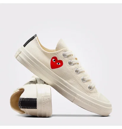 Кеди дитячі Converse X Comme Des Garçons Chuck 70 Low Single Heart White A08807C