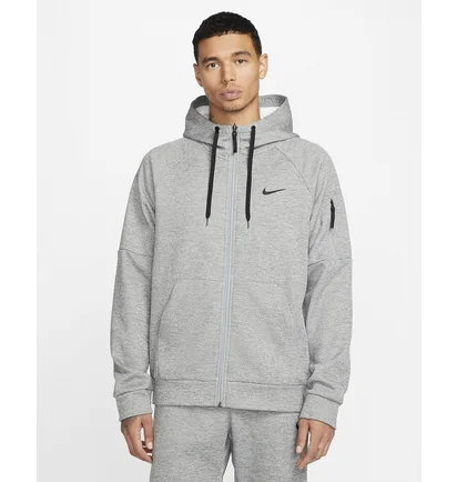 Толстовка мужская Nike Therma MenS Therma-Fit Full-Zip Fitness Top Grey DQ4830-063