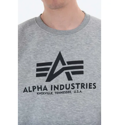 Лонгслив мужской Alpha Industries Basic Sweater Grey 178302-17