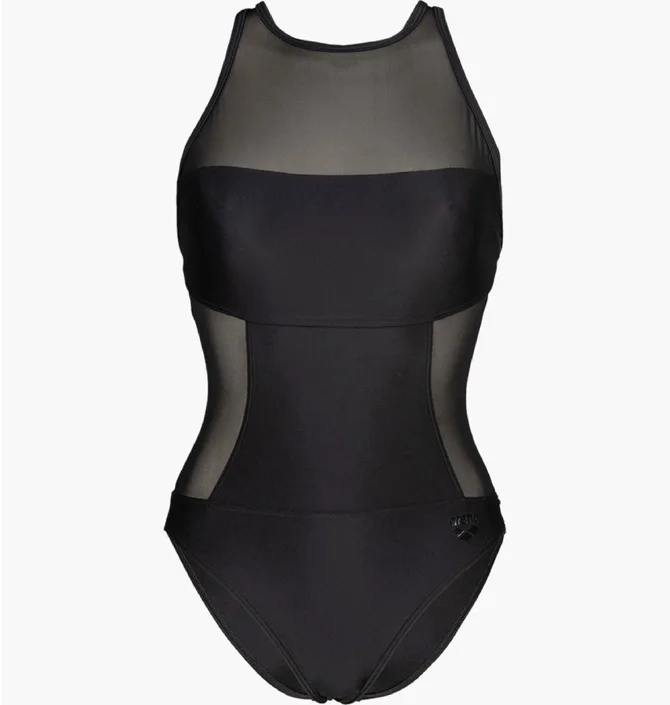 Купальник женский Arena Mesh Panels Swimsuit Swim Pro Black 006659-500