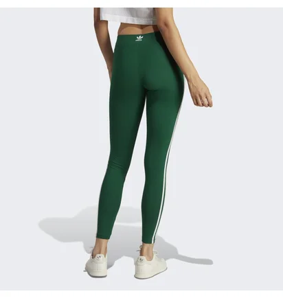 Леггинсы женские Adidas Adicolor Classics 3-Stripes Leggings Green Ib7385