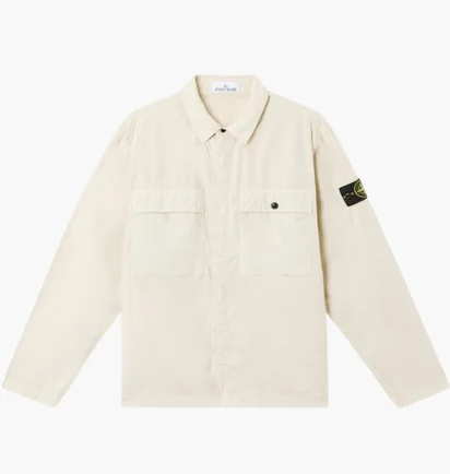 Сорочка чоловіча Stone Island Stretch Cotton Tela Paracadute Beige K1S151200015-S0003-V0095