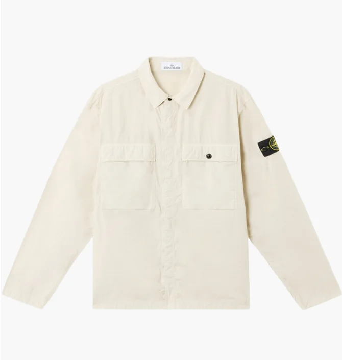 Сорочка чоловіча Stone Island Stretch Cotton Tela Paracadute Beige K1S151200015-S0003-V0095