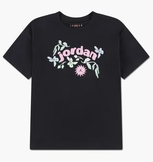 Футболка детская Air Jordan Big Kids Puff Floral T-Shirt Black 45F489-023