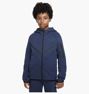 Толстовка детская Nike Sportswear Tech Fleece Big Kids Full-Zip Hoodie Blue HV5867-473