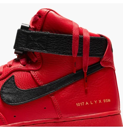 Кроссовки мужские Nike X Alyx Air Force 1 Red CQ4018-601