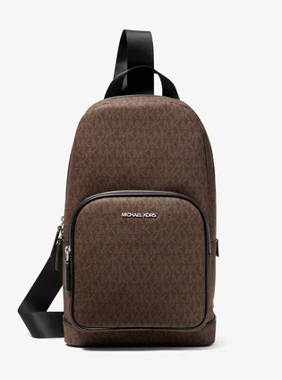 Сумка чоловіча Michael Kors Mens Cooper Logo Sling Pack Brown 37S1LCOY1B-BROWN-BLACK-47040