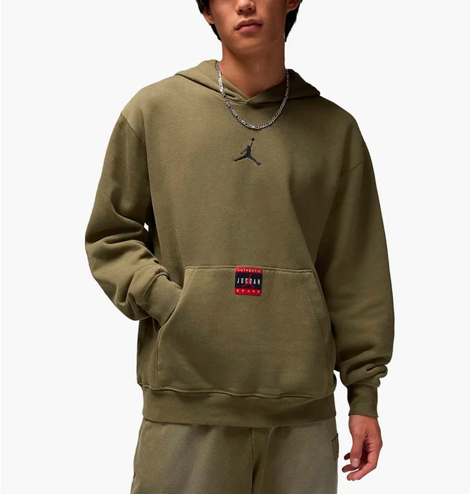 Худи мужское Air Jordan Brooklyn Ess Flc Olive HQ2665-222