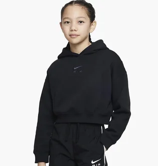 Худи детское Nike G Nsw Air Crop Hoodie Black DX5008-010