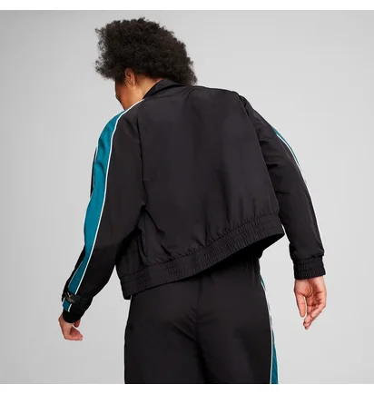Олімпійка жіноча Puma Play Loud T7 Track Jacket Black/Green 626806-01