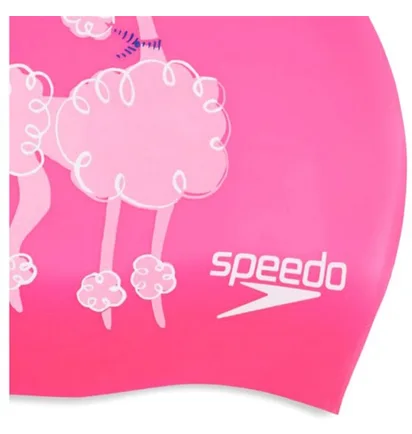 Шапочка для плавання дитяча Speedo Slogan Prt Cap Ju/Jf/Jm Pink 8-0838616719