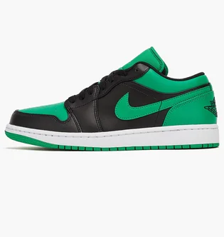 Кроссовки мужские Air Jordan 1 Low Black/Green 553558-065