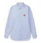 Сорочка чоловіча Comme des Garcons Invader Heart Striped Shirt Light Blue P1B024