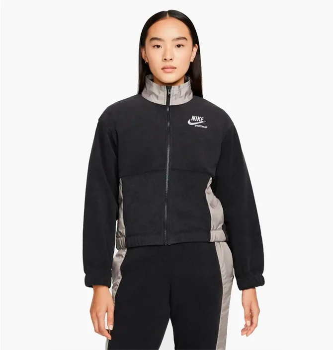 Кофта женская Nike Wmns Plush Jacket Grey Dd5712-010