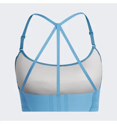Топ женский Adidas Yoga Studio Light-Support 3-Stripes Bra Blue Hh9127