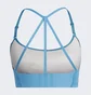 Топ женский Adidas Yoga Studio Light-Support 3-Stripes Bra Blue Hh9127