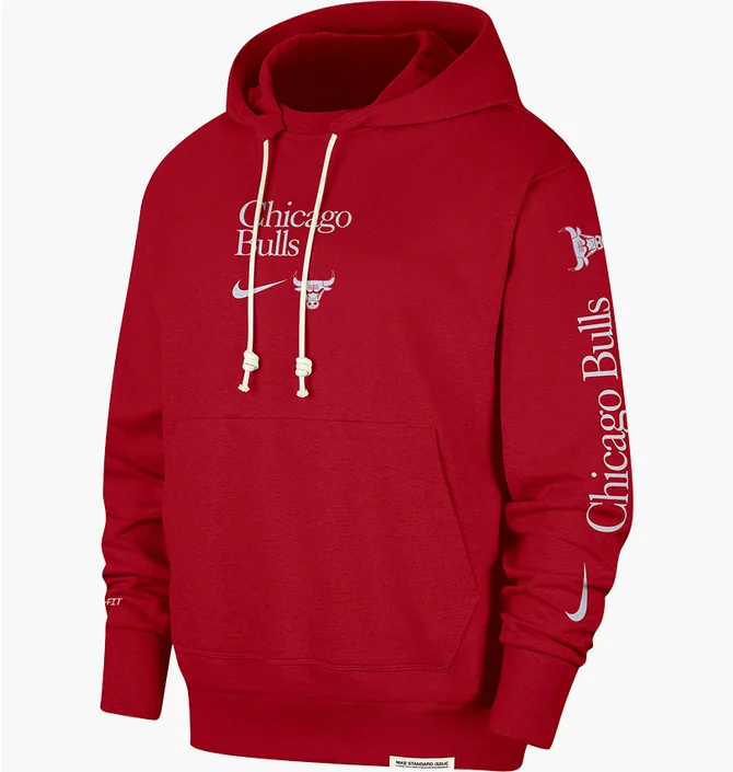 Худі чоловіче Nike Dri-Fit Chicago Bulls Standard Issue Ccourtside Red FD8589-657