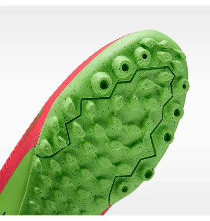 Бутсы унисекс Nike Reactx Phantom 6 Low Pro Tf Eh Green/Red IH1788-603