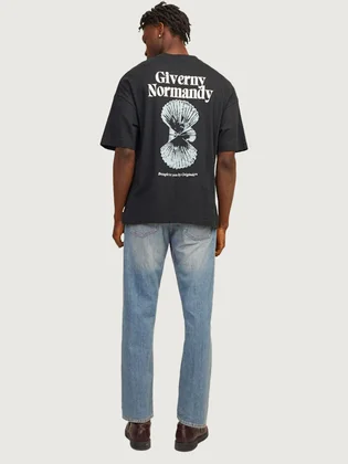 Футболка мужская Jack & Jones Jormilos Ss Sn Black 12256330-BLACK