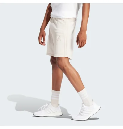 Шорти чоловічі Adidas All Szn French Terry 3-Stripes Garment-Wash Shorts Beige IR5258