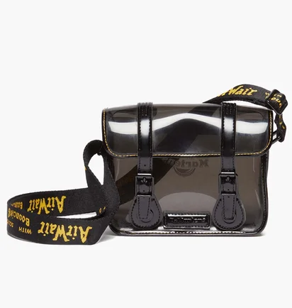 Сумка унисекс Dr. Martens 7 Inch Clear Transparent Pu Crossbody Satchel Black AC917014