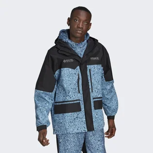 Куртка мужская Adidas Adventure Winter Allover Print Gore-Tex Jacket Light Blue/Black Hk5019