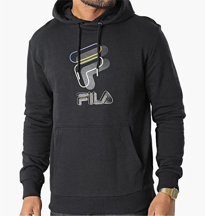 Худи мужское Fila Bever Hoody Black FAM018680001