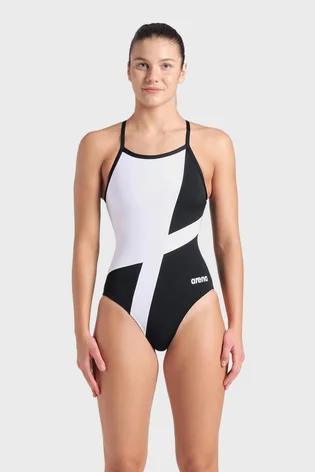 Купальник жіночий Arena Diamond Swimsuit Lightdrop Bac 42 Black/White 007757-510