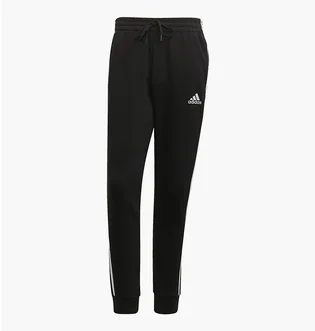 Штаны мужские Adidas Essentials French Terry Tapered-Cuff 3-Stripes Pants Black GK8821
