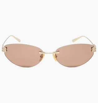 Солнцезащитные очки женские Balenciaga Gold/Brown BB0486S-004-61