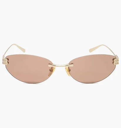 Солнцезащитные очки женские Balenciaga Gold/Brown BB0486S-004-61