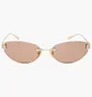 Солнцезащитные очки женские Balenciaga Gold/Brown BB0486S-004-61