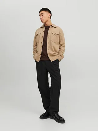 Сорочка чоловіча Jack & Jones Eddie Overshirt Beige 12235986