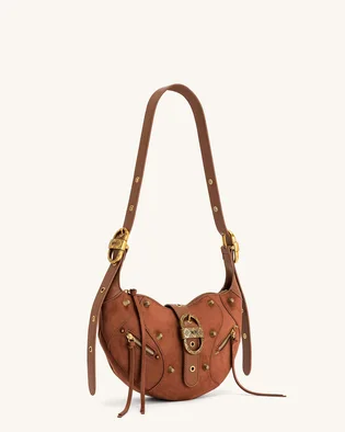 Сумка жіноча JW PEI Tessa Suede Shoulder Bag Brown BB2023BG70164JWP