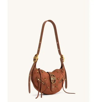 Сумка женская JW PEI Tessa Suede Shoulder Bag Brown BB2023BG70164JWP