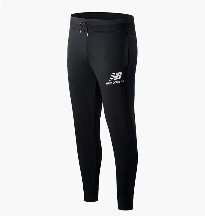 Штаны мужские New Balance Nb Ess Stacked Logo Black MP03558BK