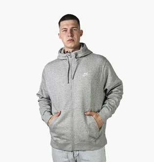 Толстовка мужская Nike Nsw Club Hoodie Fz Grey BV2645-063