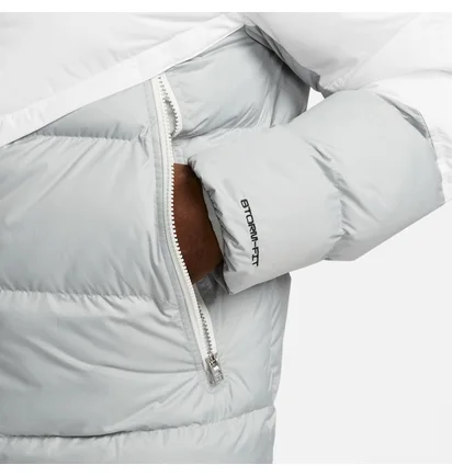 Куртка чоловіча Nike M Nk Sf Wr Pl-Fld Hd Jkt White/Grey Dr9605-100