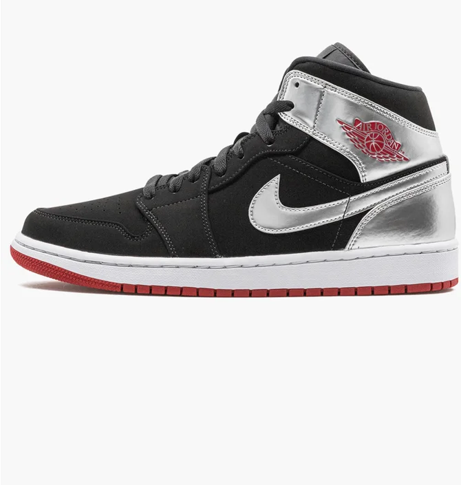 Кроссовки унисекс Air Jordan 1 Mid Black 554724-057