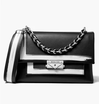 Сумка женская Michael Kors Cece Medium Painterly Stripe Leather Shoulder Bag Black 30S0S0EL8O-BLACK-COMBO-11631