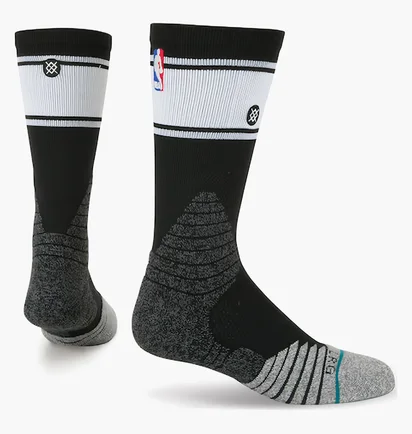 Шкарпетки унісекс Stance Nba Bold Stripe Crew Basketball Socks Black/Grey (1 пара) M559D6CRBS-BLK