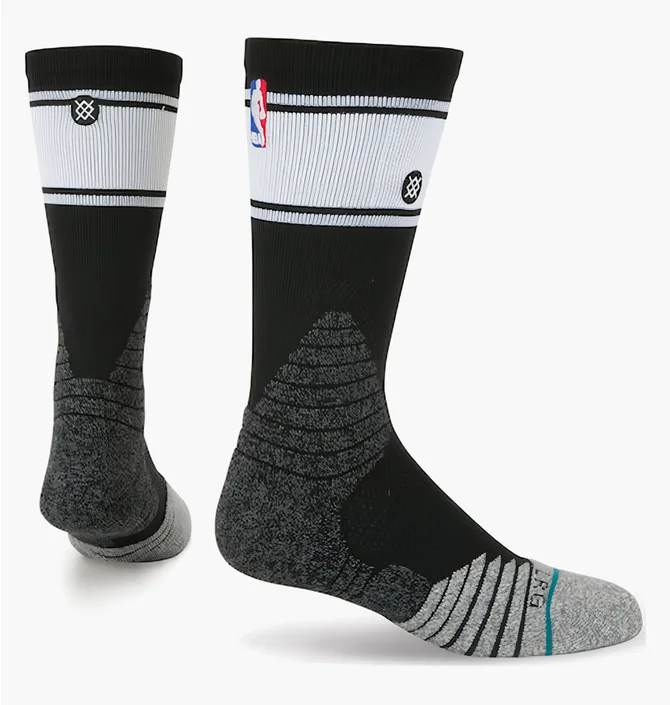 Шкарпетки унісекс Stance Nba Bold Stripe Crew Basketball Socks Black/Grey (1 пара) M559D6CRBS-BLK
